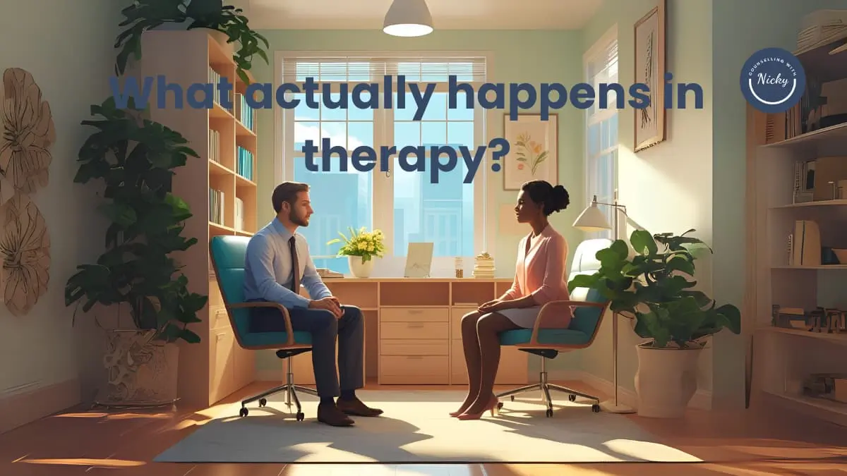 AI generated image of a therapy session